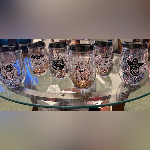 Multicolor (floating sequin effect) Halloween Party Drinking Cups
